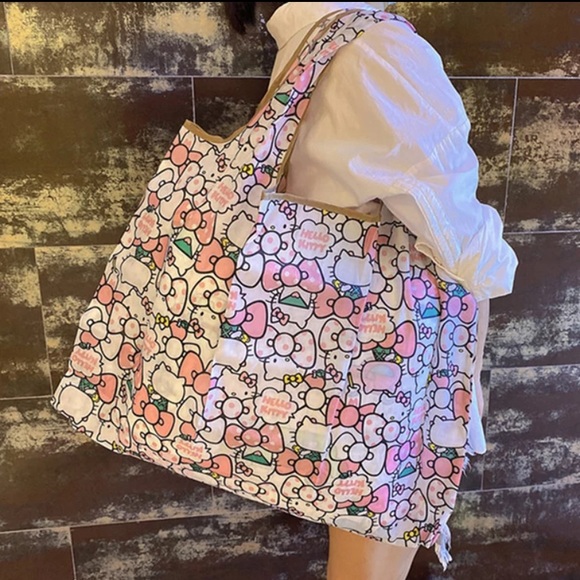 Hello Kitty Bags Hello Kitty Foldable Reusable Eco Nylon Tote Bag Poshmark